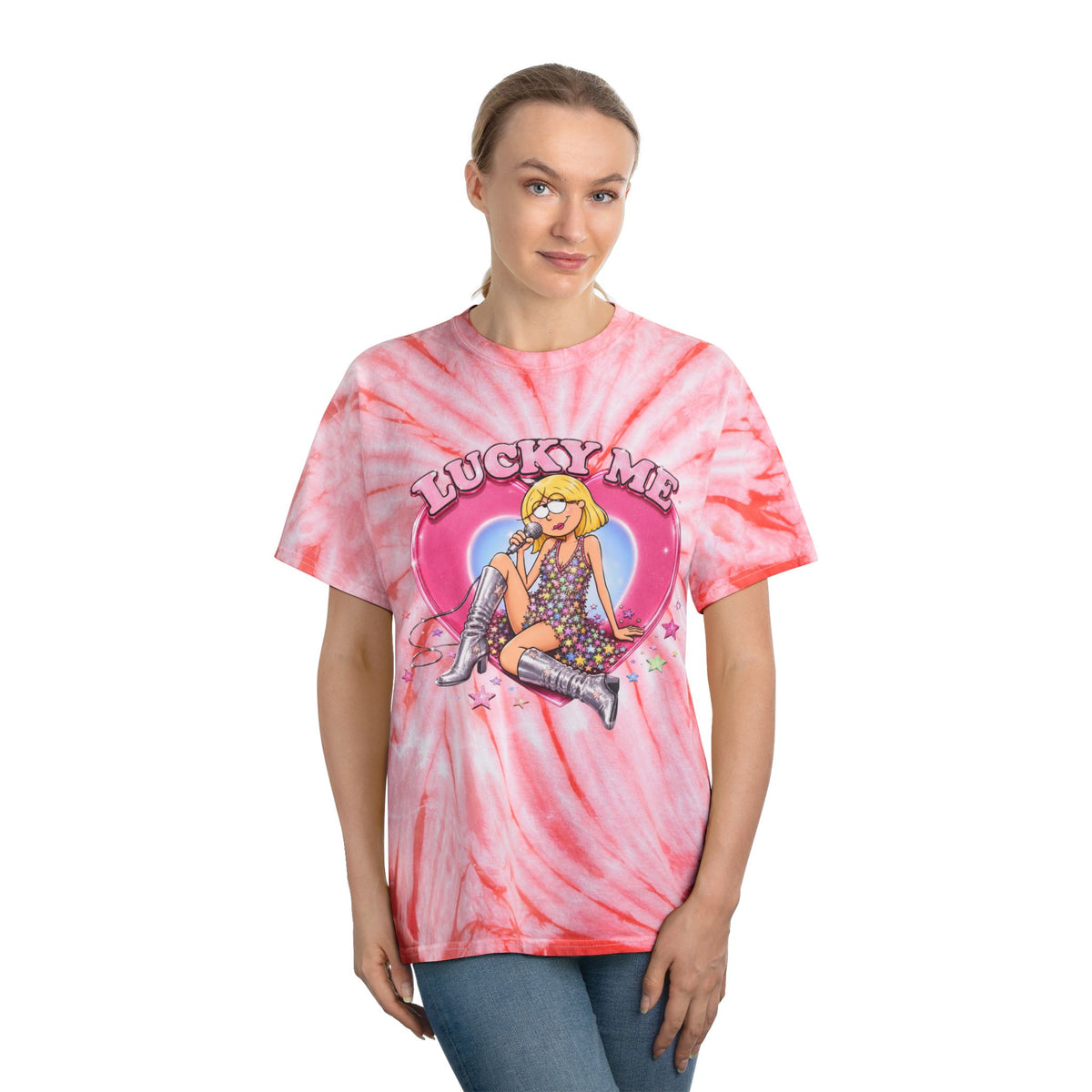Lucky Me Hilary Y2K Inspired Graphic T Shirt, Adult Unisex