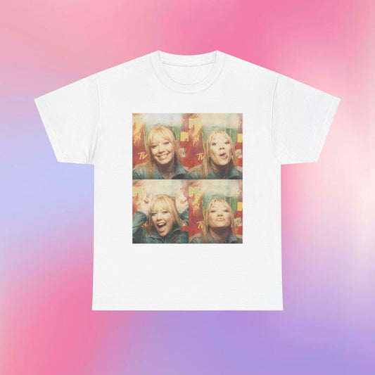 Hilary Duff Y2K Shirt | 2000s Photo Booth Tee | Retro MTV Graphic Top | 90s Baby Aesthetic T-Shirt | Vintage Pop Star Style | TRL Era Tee