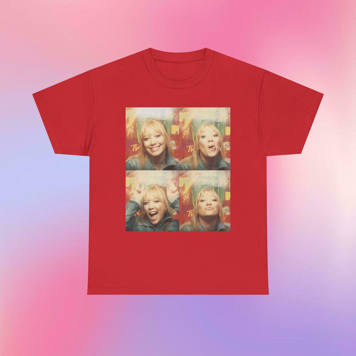Hilary Duff Y2K Shirt | 2000s Photo Booth Tee | Retro MTV Graphic Top | 90s Baby Aesthetic T-Shirt | Vintage Pop Star Style | TRL Era Tee