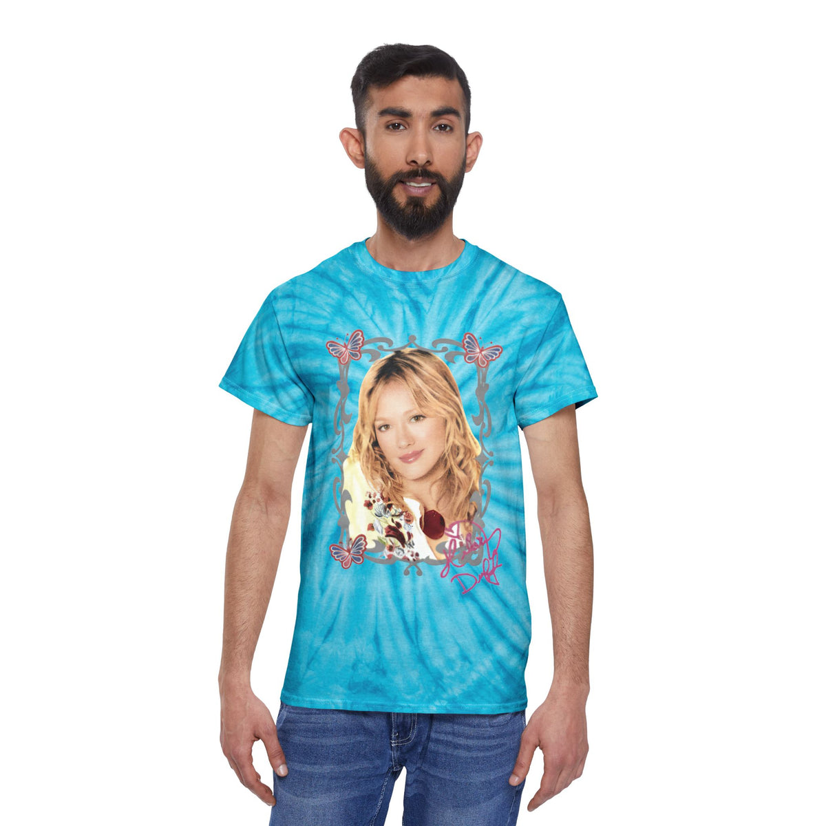 Hilary Duff Inspired Y2K Tie Dye Graphic Tee, Adult Unisex