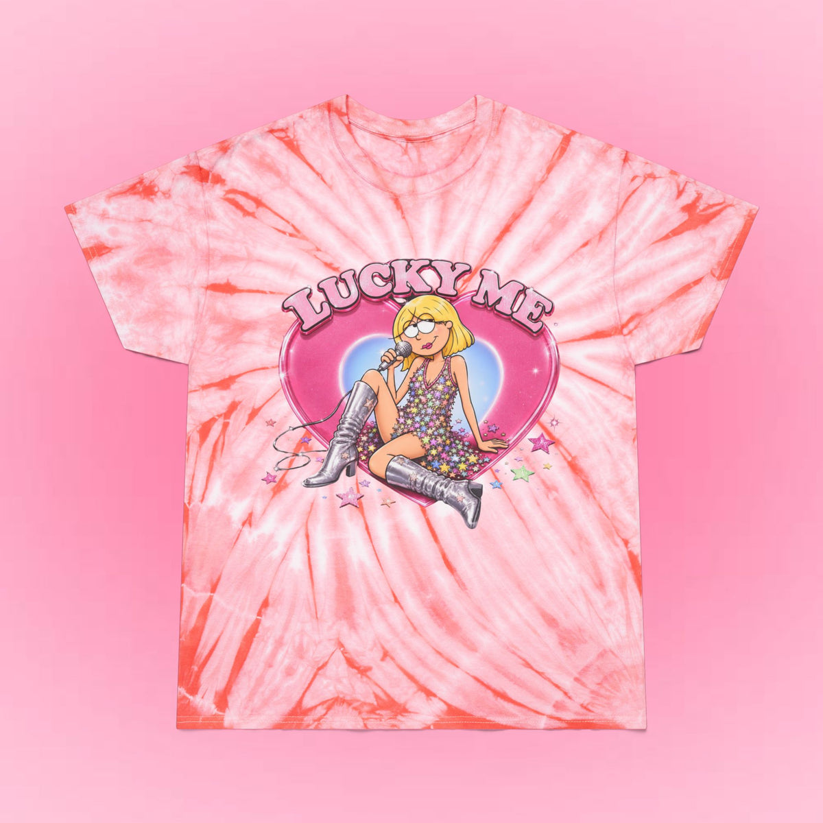 Lucky Me Hilary Y2K Inspired Graphic T Shirt, Adult Unisex
