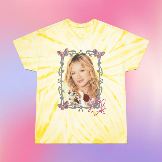 Hilary Duff Inspired Y2K Tie Dye Graphic Tee, Adult Unisex
