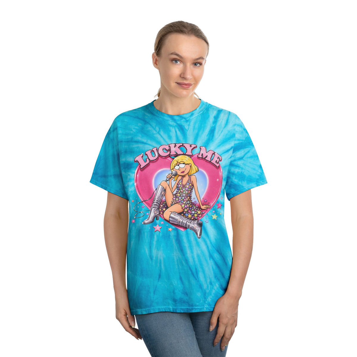 Lucky Me Hilary Y2K Inspired Graphic T Shirt, Adult Unisex