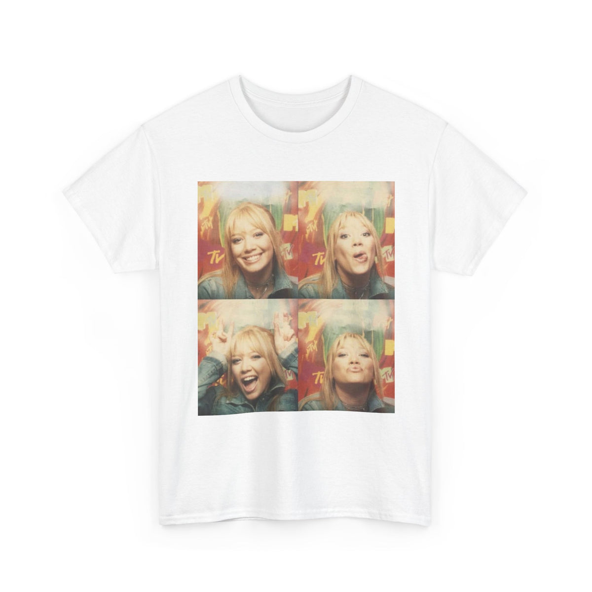 Hilary Duff Y2K Shirt | 2000s Photo Booth Tee | Retro MTV Graphic Top | 90s Baby Aesthetic T-Shirt | Vintage Pop Star Style | TRL Era Tee