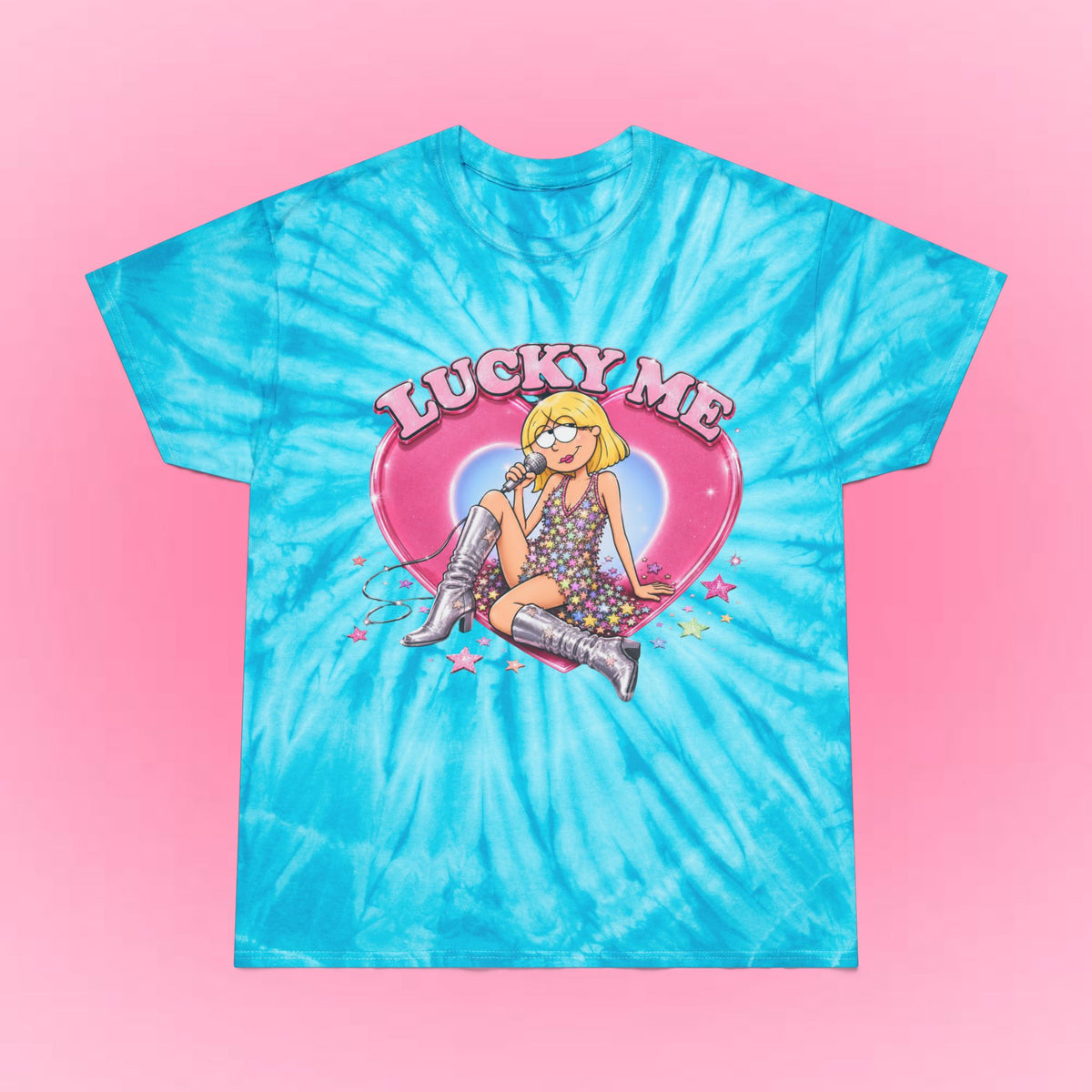 Lucky Me Hilary Y2K Inspired Graphic T Shirt, Adult Unisex