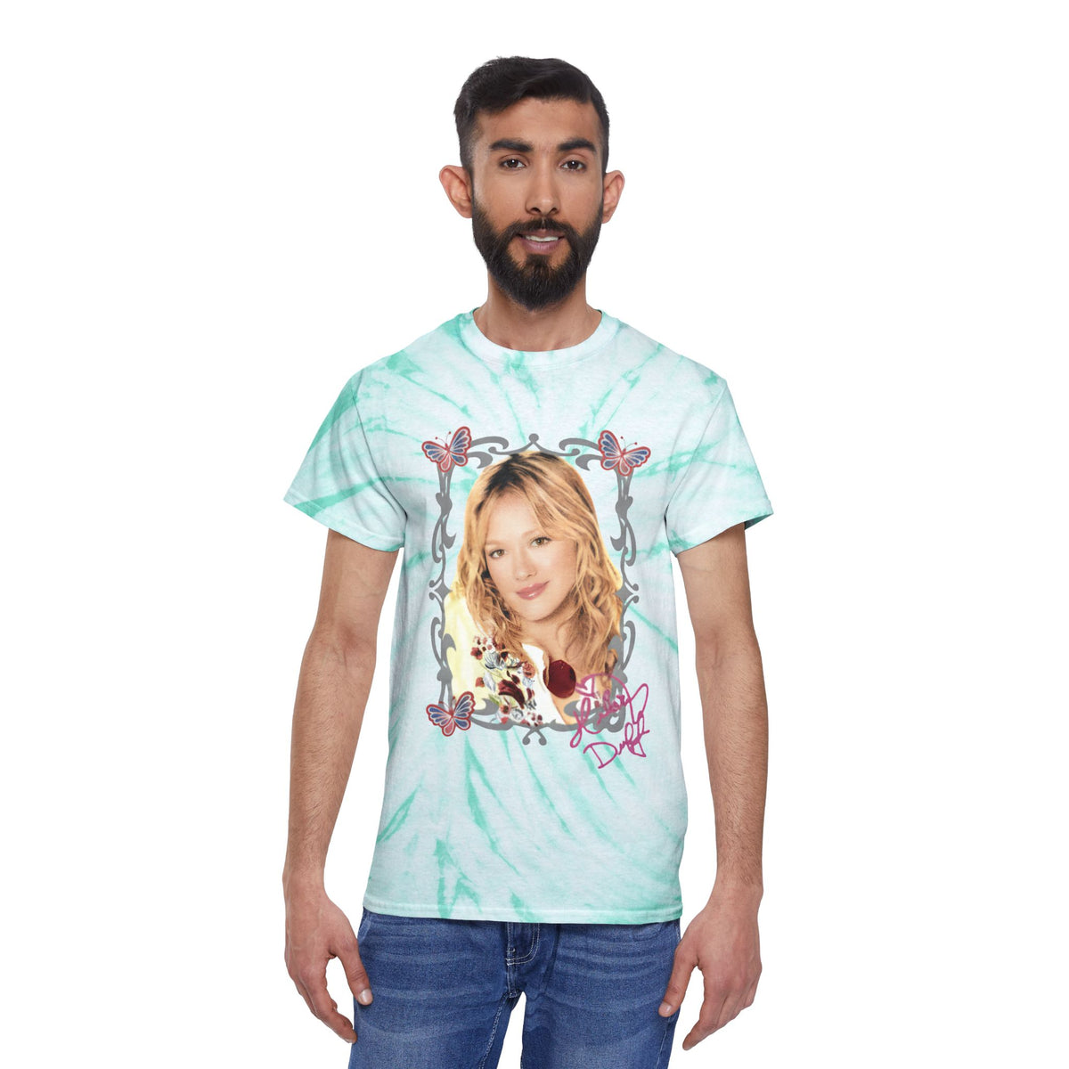 Hilary Duff Inspired Y2K Tie Dye Graphic Tee, Adult Unisex